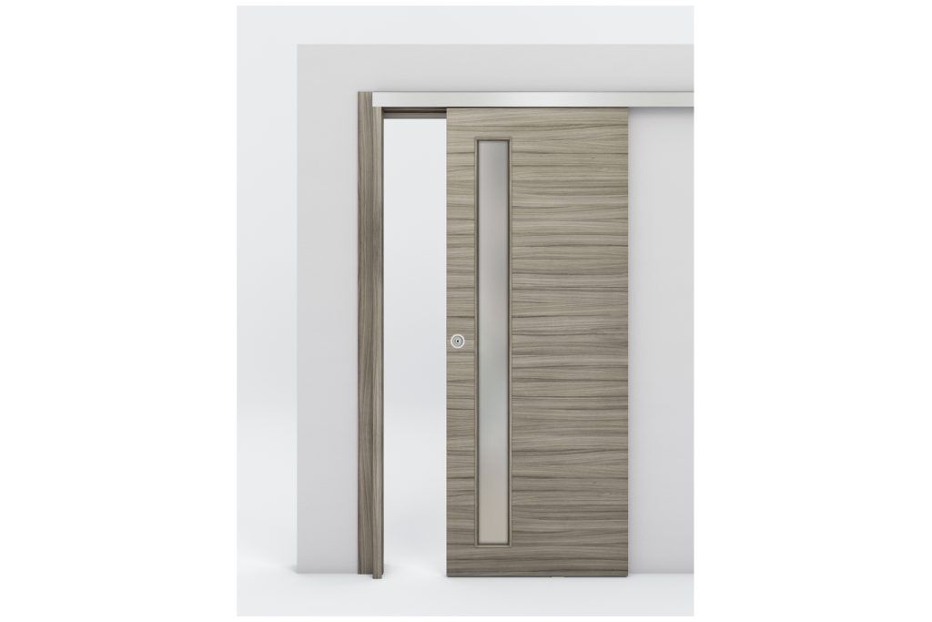 Nova Braga 1 Lite V Palissandro Matrix Laminated Modern Interior Door - Bypass Door