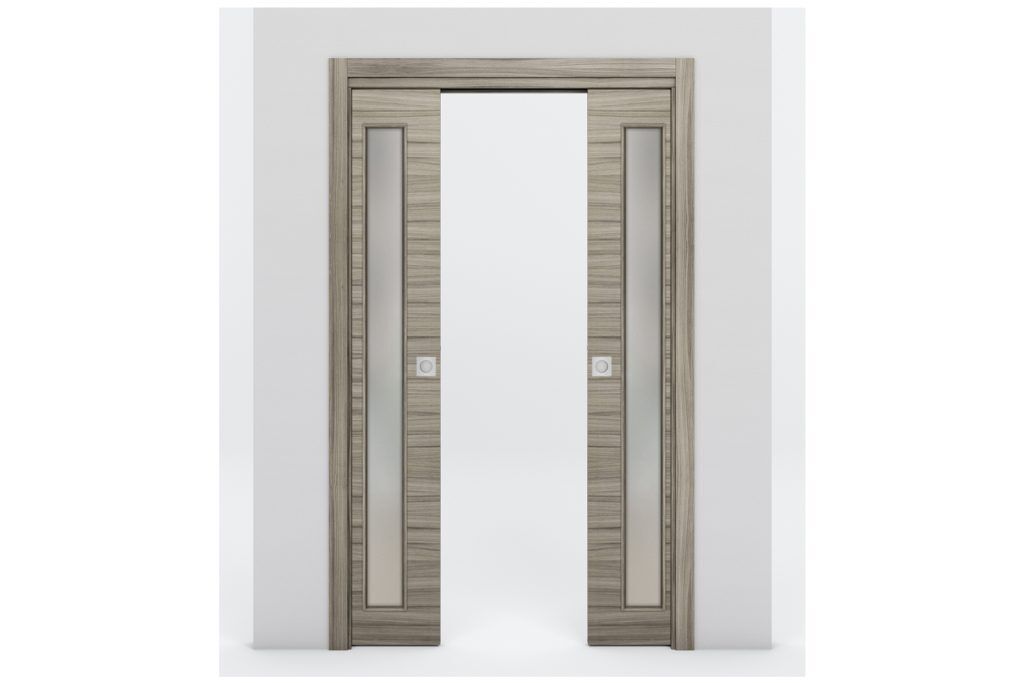 Nova Braga 1 Lite V Palissandro Matrix Laminated Modern Interior Door - Double Pocket
