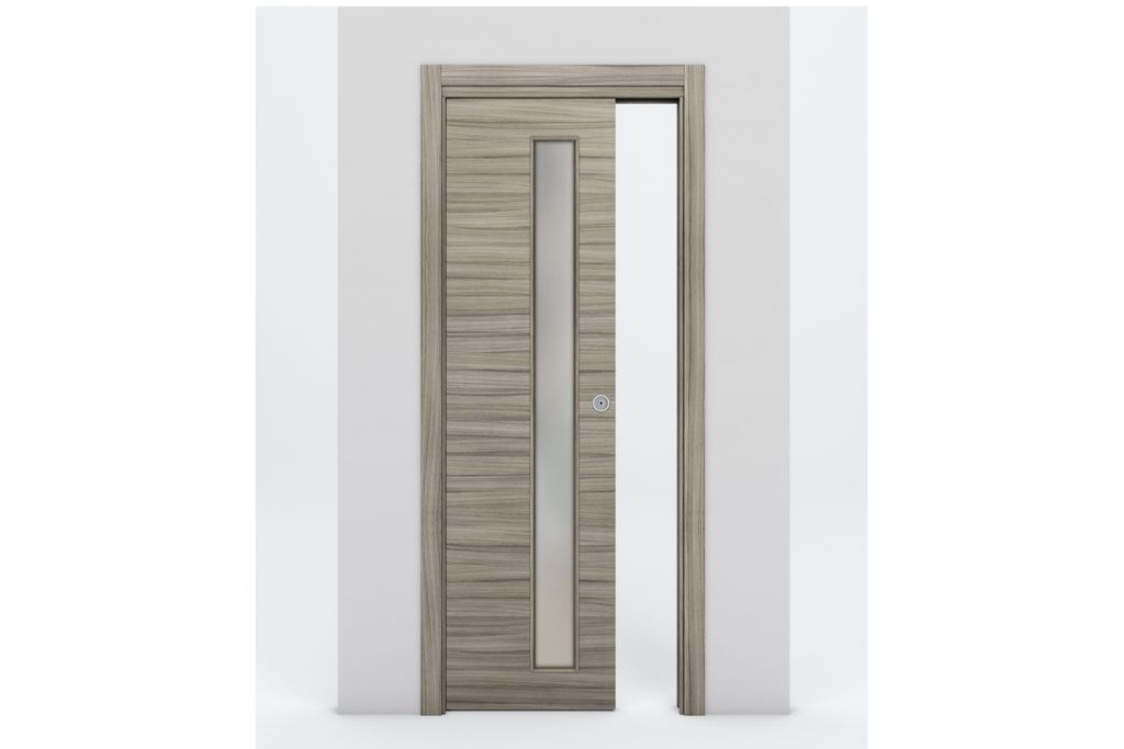 Nova Braga 1 Lite V Palissandro Matrix Laminated Modern Interior Door - Single Pocket