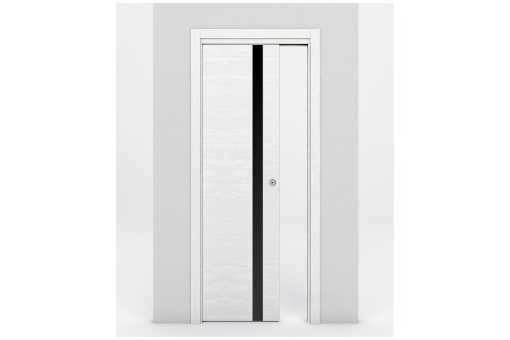 Nova Braga 1G Bianco Matrix Laminated Modern Interior Door - Single Pocket