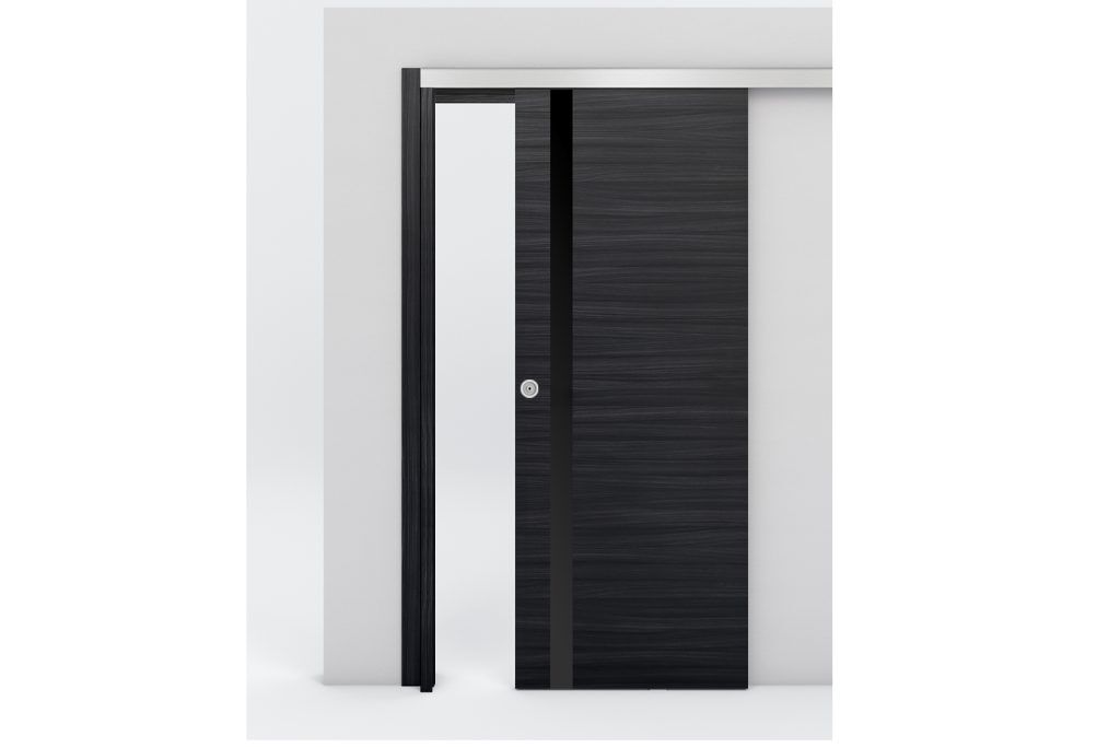 Nova Braga 1G Blu Matrix Laminated Modern Interior Door - Bypass Door