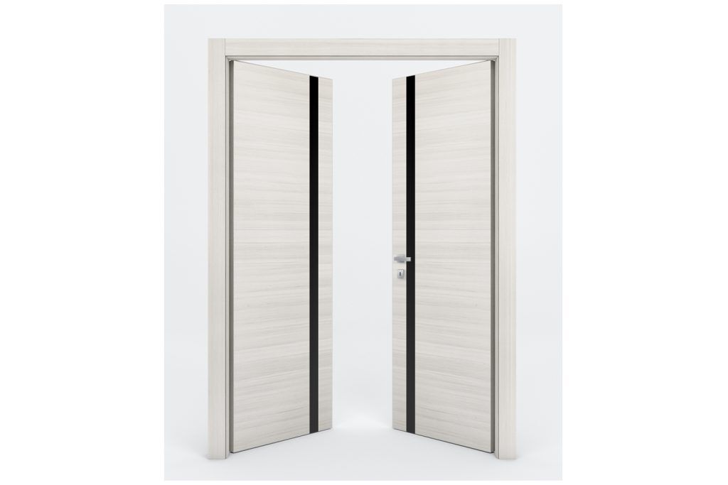 Nova Braga 1G Crema Matrix Laminated Modern Interior Door - Double Door