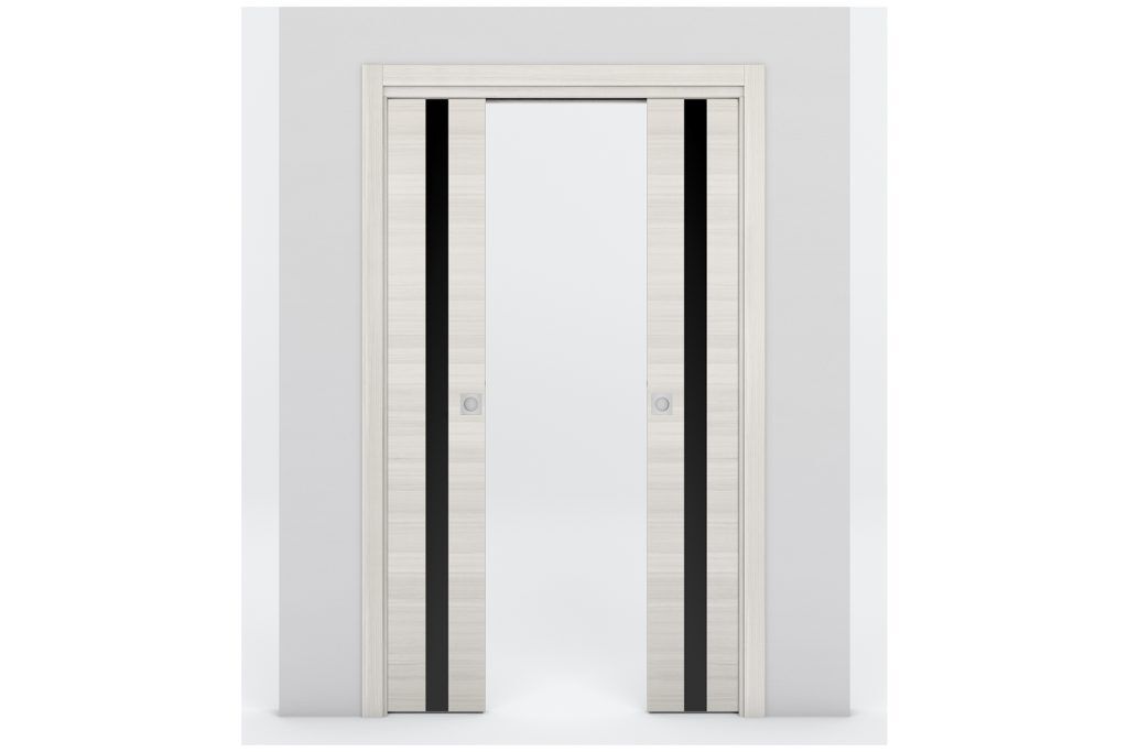 Nova Braga 1G Crema Matrix Laminated Modern Interior Door - Double Pocket