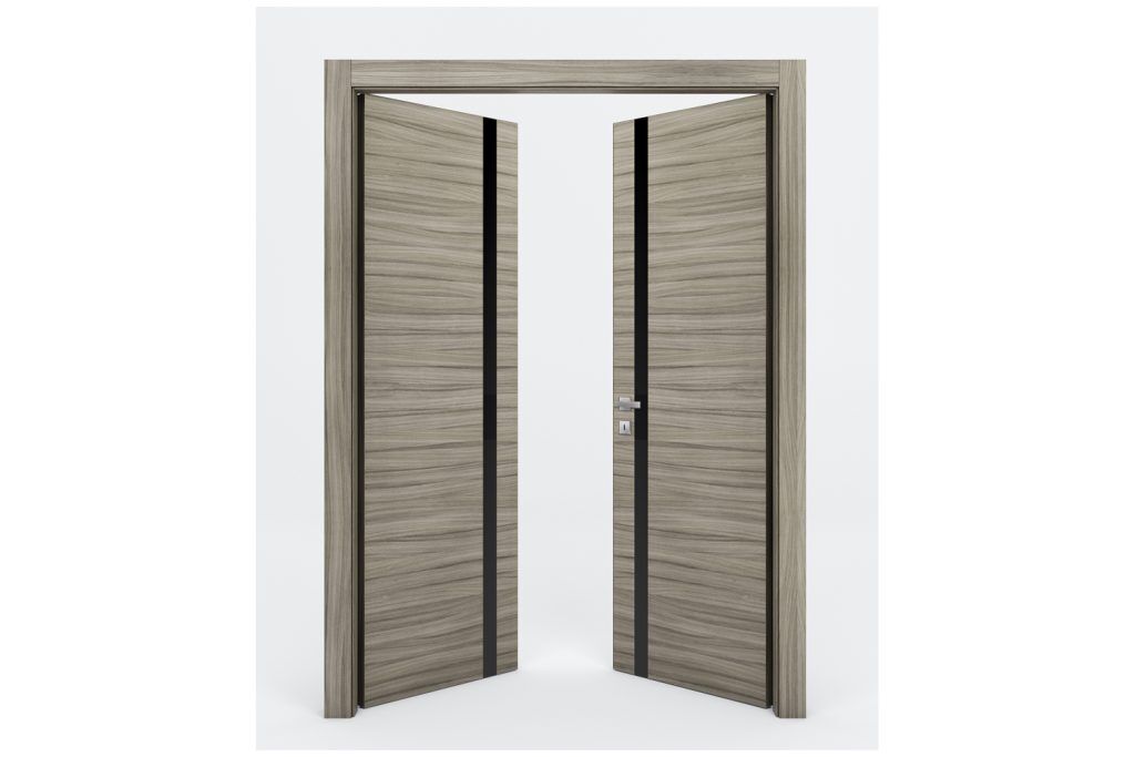 Nova Braga 1G Palissandro Matrix Laminated Modern Interior Door - Double Door