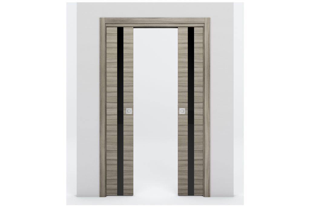 Nova Braga 1G Palissandro Matrix Laminated Modern Interior Door - Double Pocket