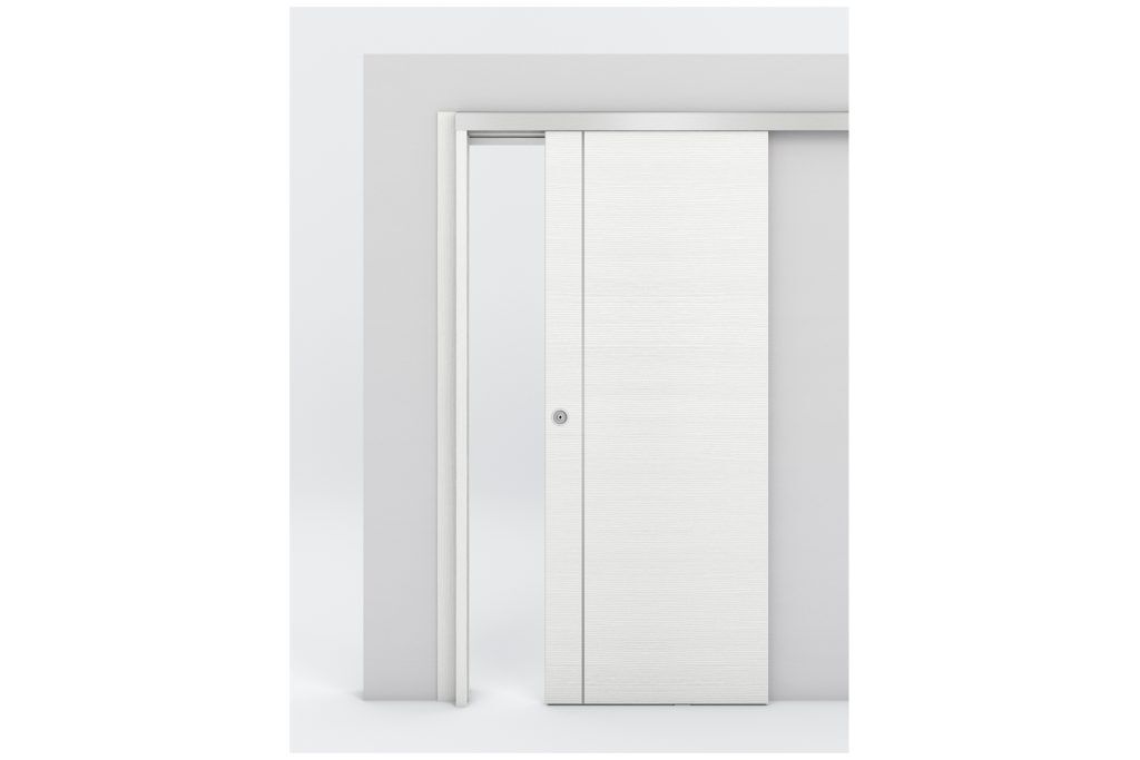 Nova Braga 1V Bianco Matrix Laminated Modern Interior Door - Bypass Door