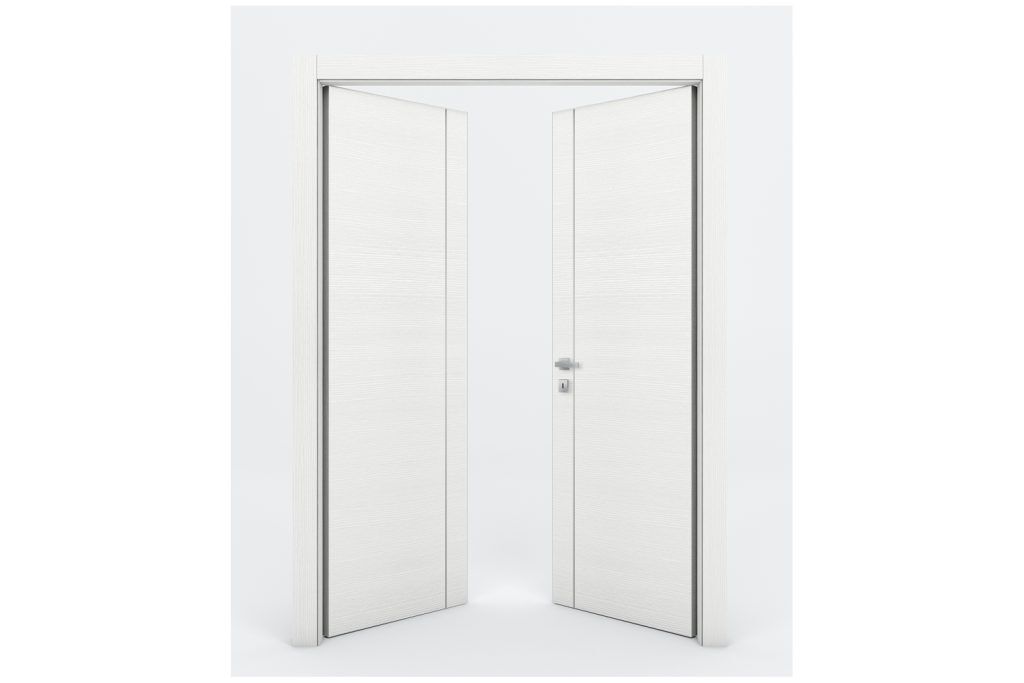 Nova Braga 1V Bianco Matrix Laminated Modern Interior Door - Double Door