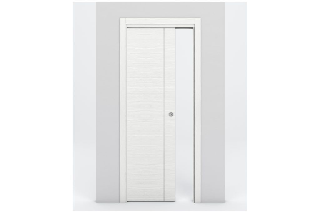 Nova Braga 1V Bianco Matrix Laminated Modern Interior Door - Single Pocket