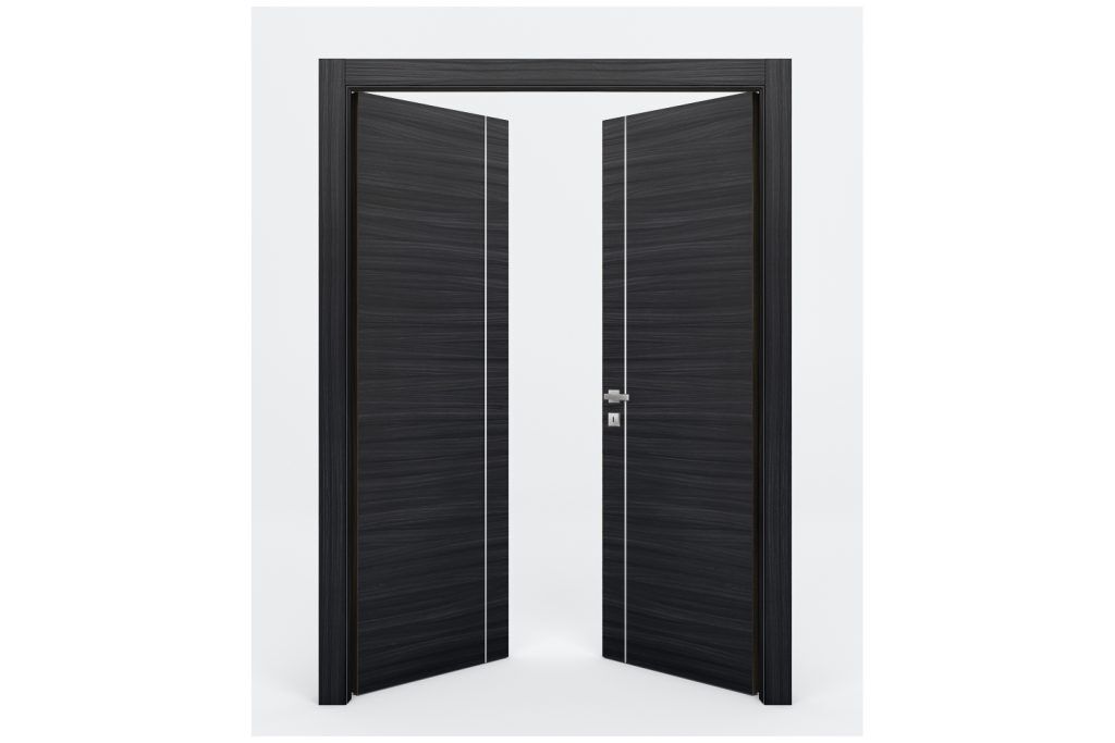 Nova Braga 1V Blu Matrix Laminated Modern Interior Door - Double Door