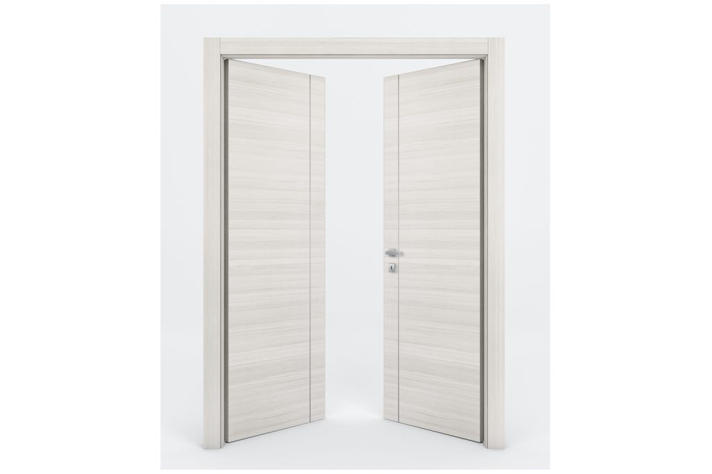 Nova Braga 1V Crema Matrix Laminated Modern Interior Door - Double Door