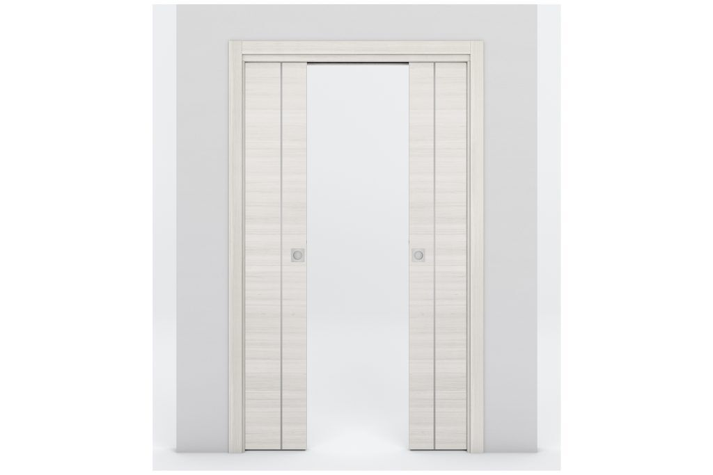 Nova Braga 1V Crema Matrix Laminated Modern Interior Door - Double Pocket