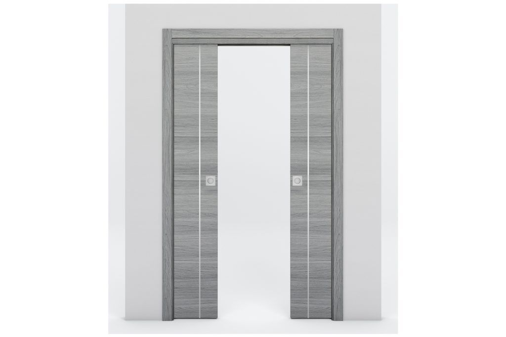 Nova Braga 1V Olmo Matrix Laminated Modern Interior Door - Double Pocket