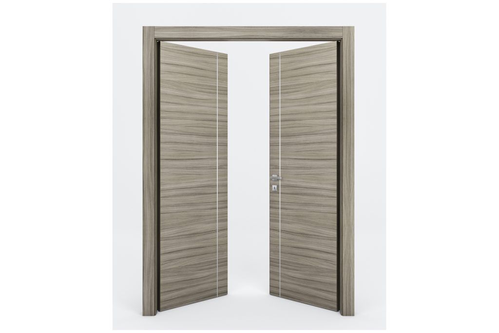 Nova Braga 1V Palissandro Matrix Laminated Modern Interior Door - Double Door