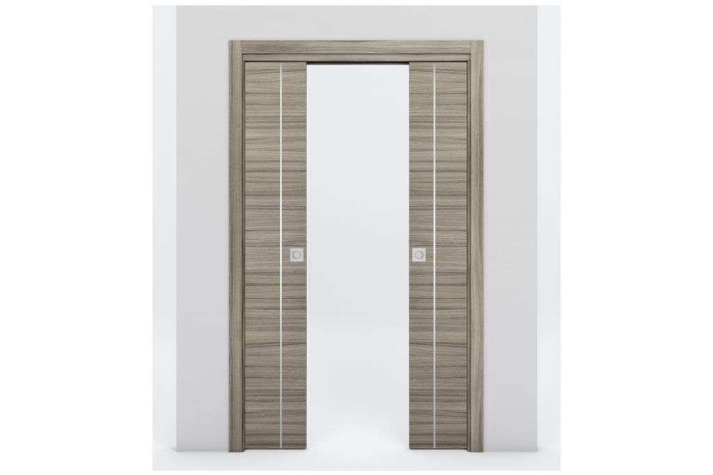 Nova Braga 1V Palissandro Matrix Laminated Modern Interior Door - Double Pocket