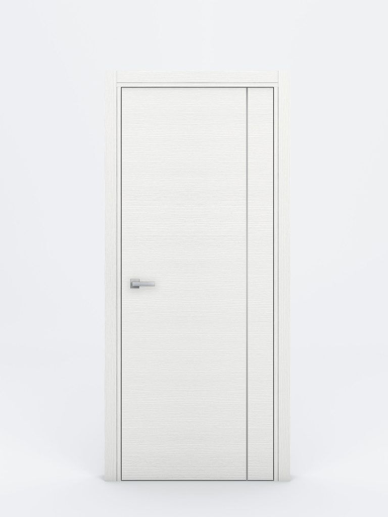 Nova Braga 1VR Bianco Matrix Laminated Modern Interior Door - Single Door