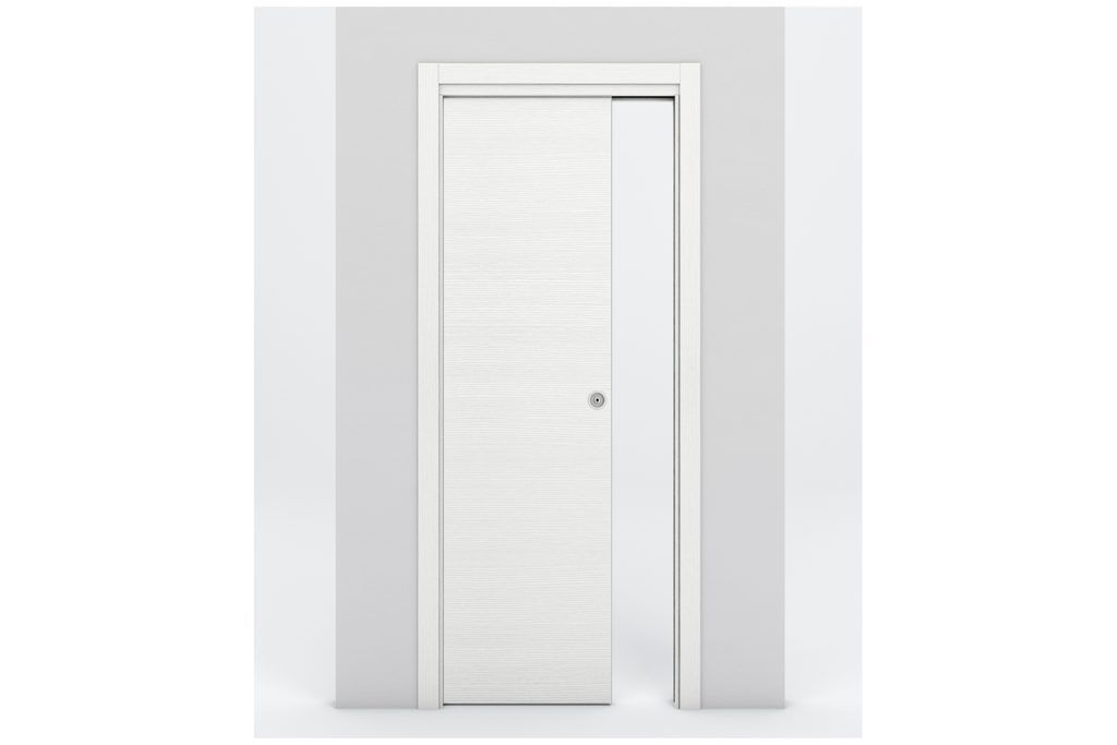 Nova Braga 1VR Bianco Matrix Laminated Modern Interior Door - Single Door