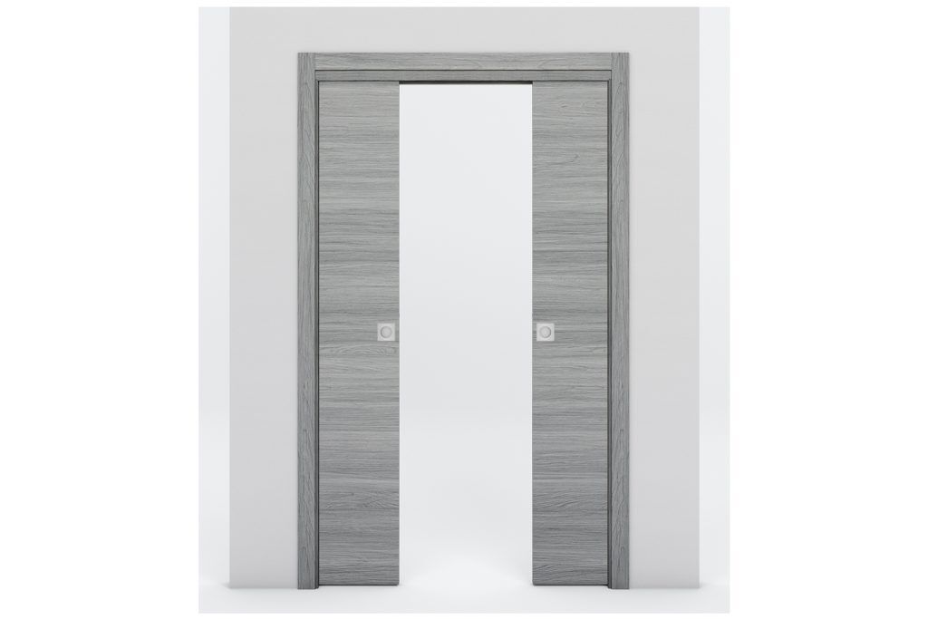 Nova Braga 1VR Olmo Matrix Laminated Modern Interior Door - Double Pocket