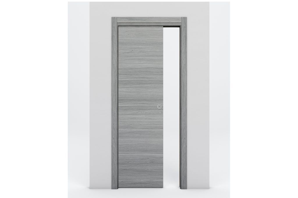 Nova Braga 1VR Olmo Matrix Laminated Modern Interior Door - Single Pocket