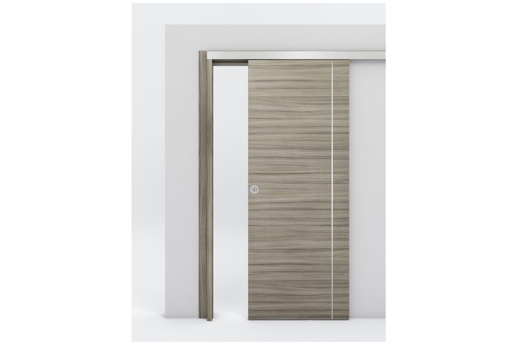 Nova Braga 1VR Palissandro Matrix Laminated Modern Interior Door - Bypass Door