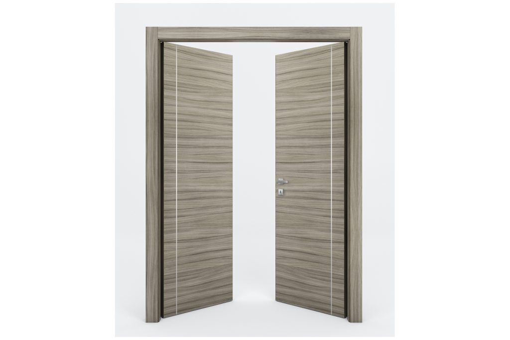 Nova Braga 1VR Palissandro Matrix Laminated Modern Interior Door - Double Door
