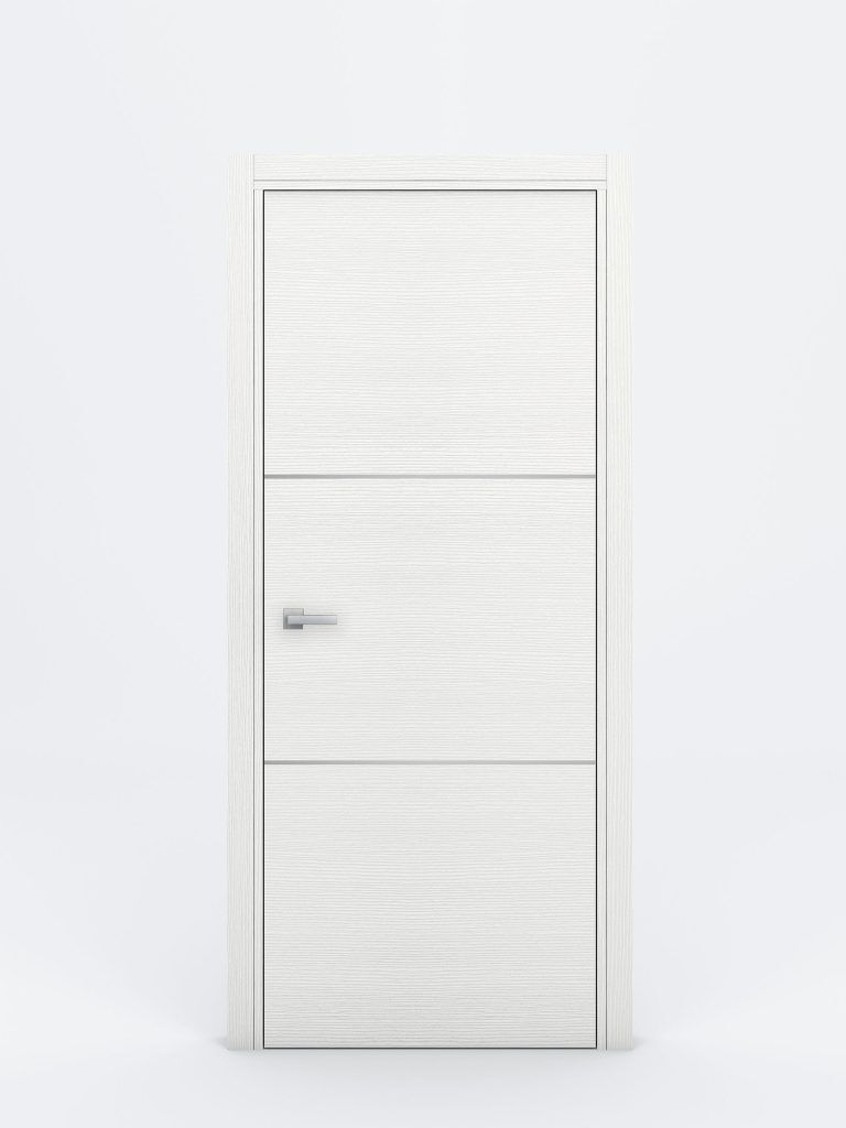 Nova Braga 2H Bianco Matrix Laminated Modern Interior Door - Single Door