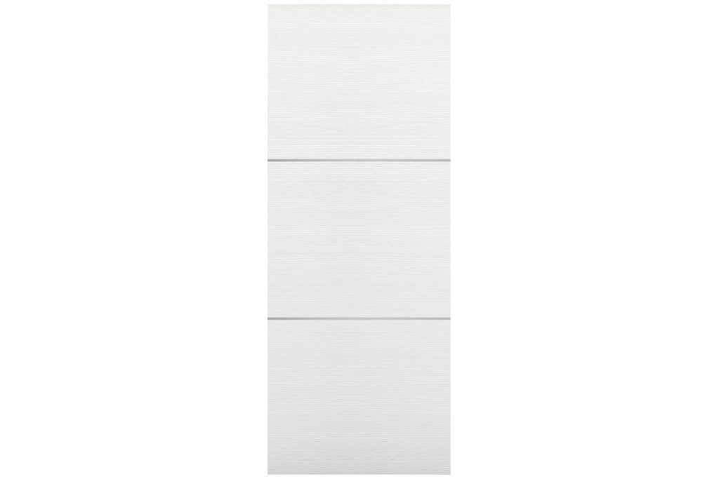 Nova Braga 2H Bianco Matrix Laminated Modern Interior Door - Slab