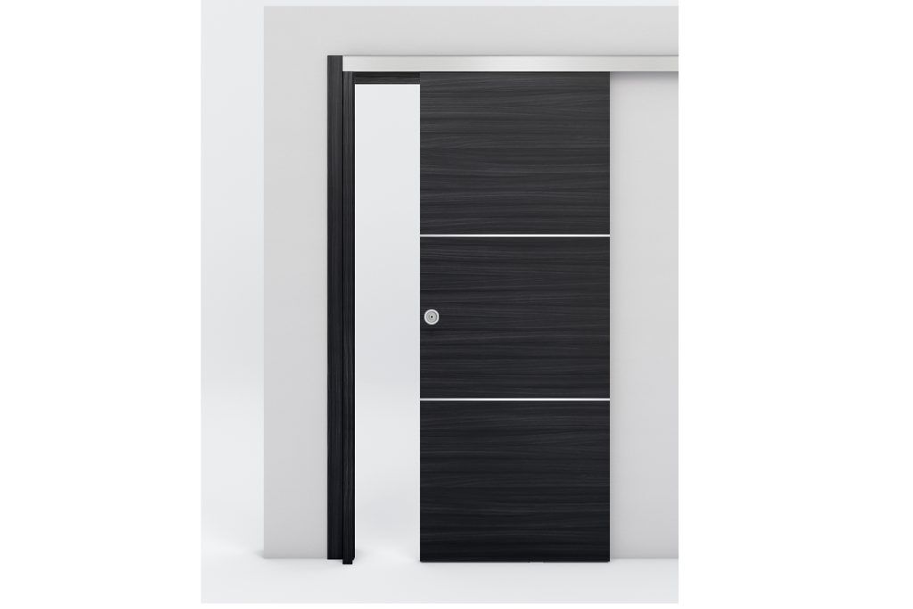 Nova Braga 2H Blu Matrix Laminated Modern Interior Door - Bypass Door