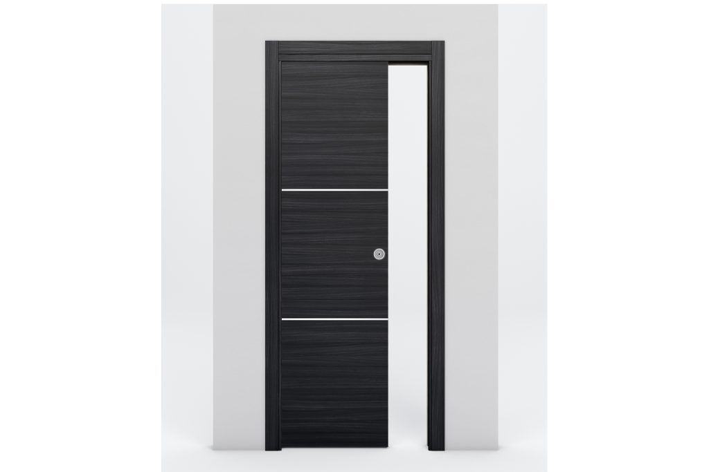 Nova Braga 2H Blu Matrix Laminated Modern Interior Door - Single Pocket