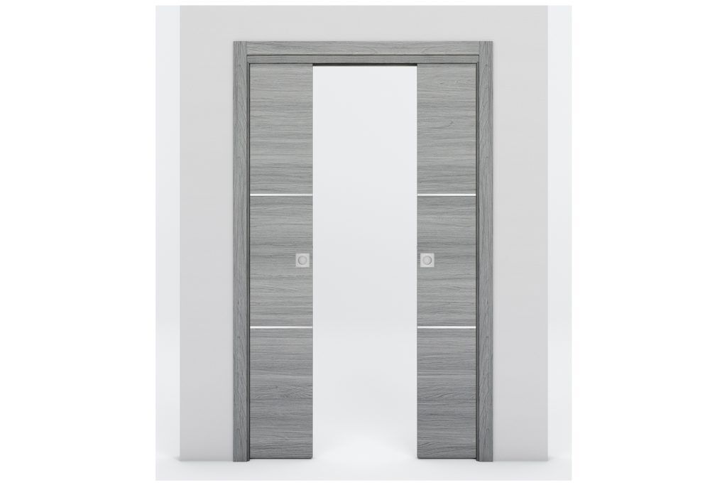 Nova Braga 2H Olmo Matrix Laminated Modern Interior Door - Double Pocket