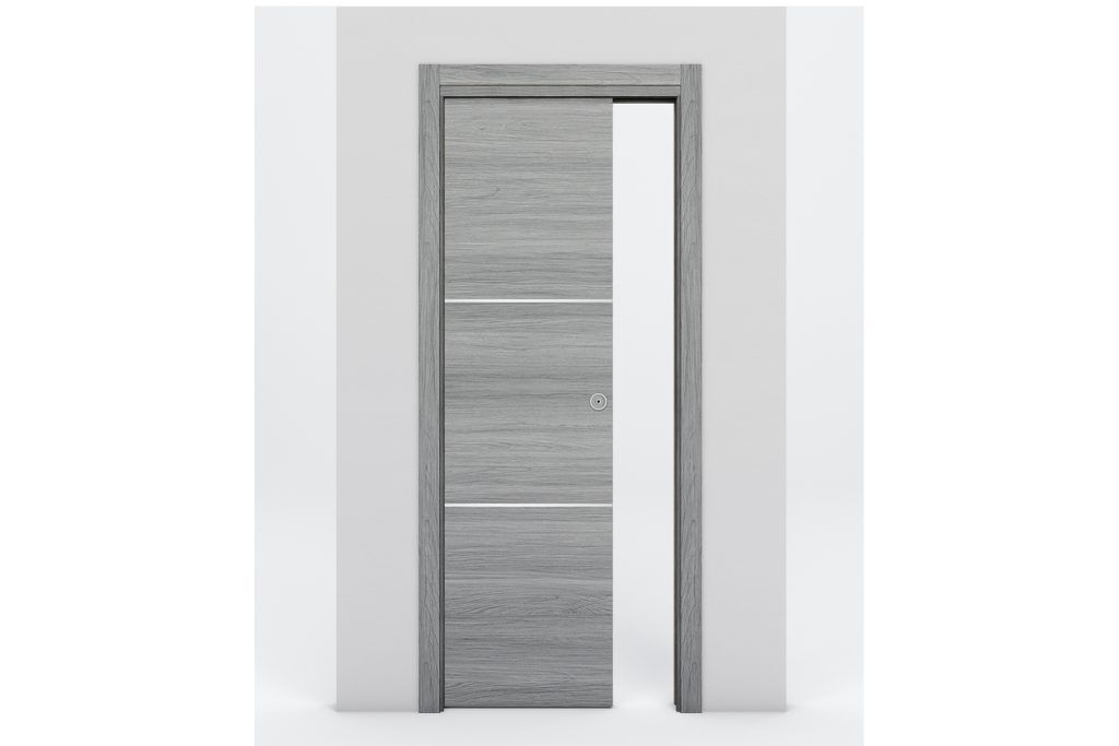 Nova Braga 2H Olmo Matrix Laminated Modern Interior Door - Single Pocket
