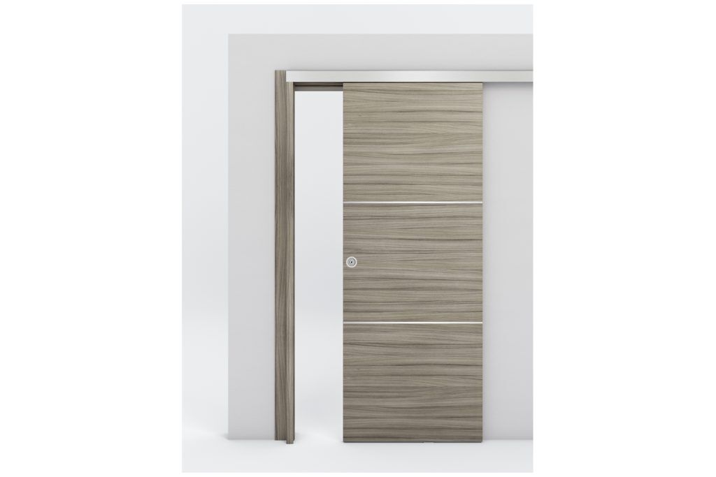 Nova Braga 2H Palissandro Matrix Laminated Modern Interior Door - Bypass Door