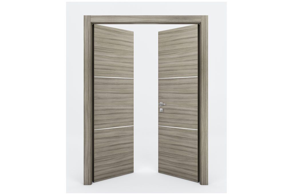 Nova Braga 2H Palissandro Matrix Laminated Modern Interior Door - Double Door