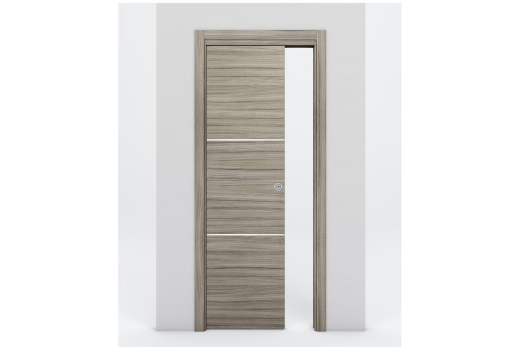 Nova Braga 2H Palissandro Matrix Laminated Modern Interior Door - Single Pocket