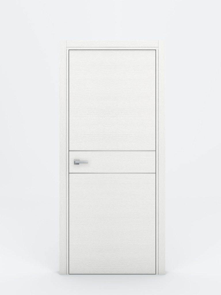Nova Braga 2HC Bianco Matrix Laminated Modern Interior Door - Single Door