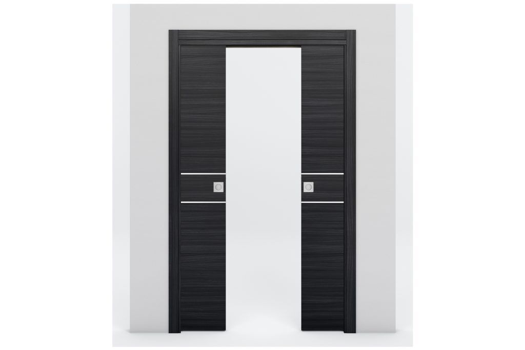 Nova Braga 2HC Blu Matrix Laminated Modern Interior Door - Double Pocket