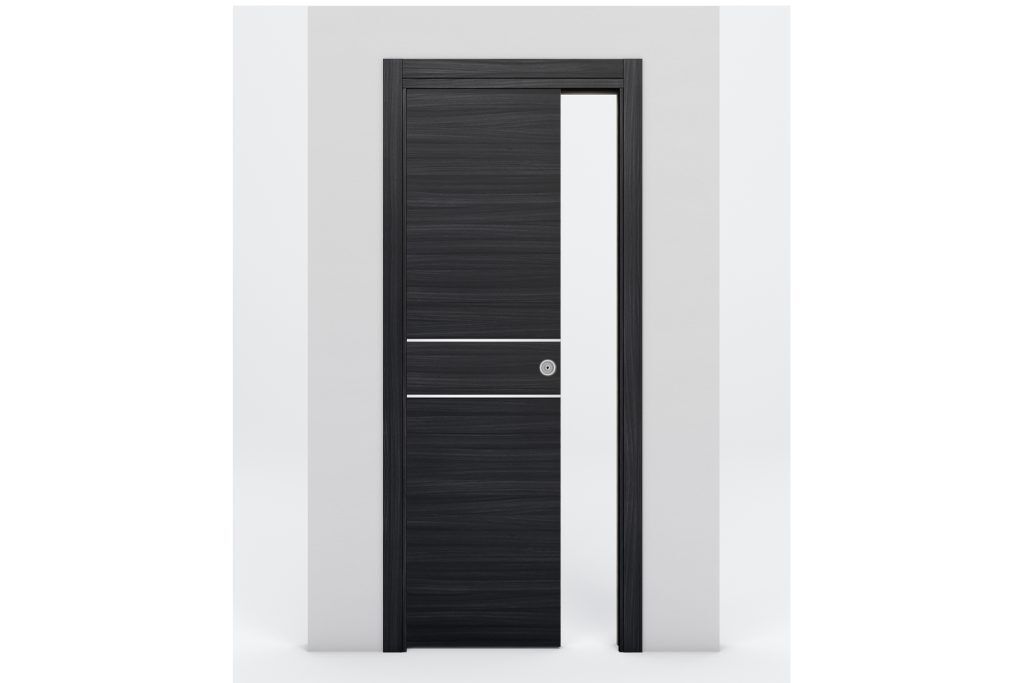 Nova Braga 2HC Blu Matrix Laminated Modern Interior Door - Single Pocket