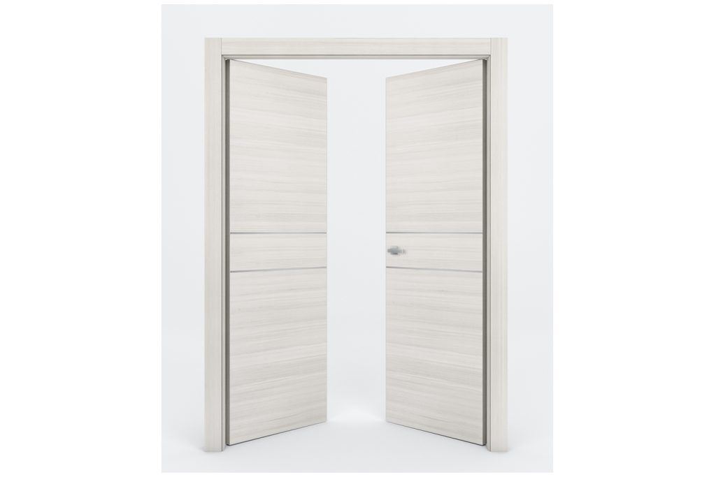 Nova Braga 2HC Crema Matrix Laminated Modern Interior Door - Double Door