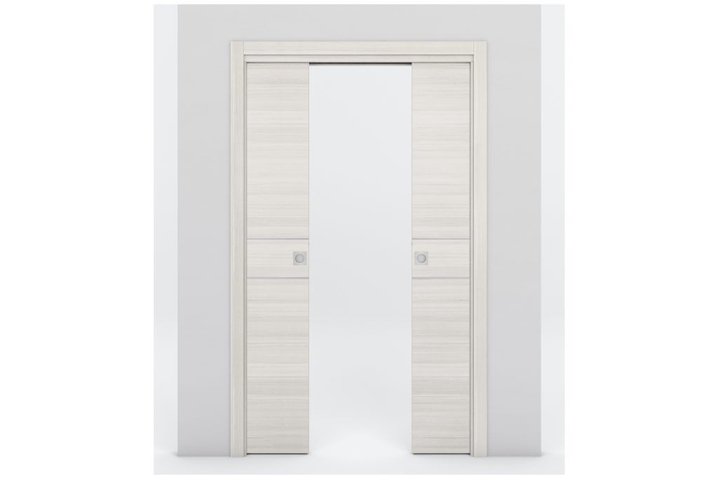 Nova Braga 2HC Crema Matrix Laminated Modern Interior Door - Double Pocket