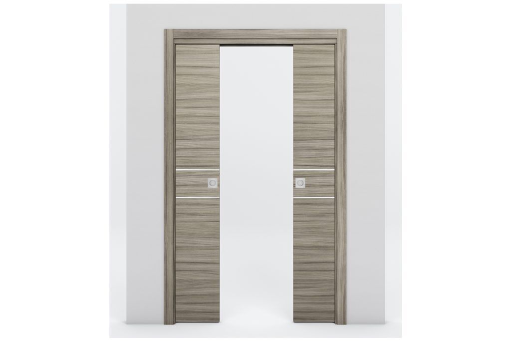 Nova Braga 2HC Palissandro Matrix Laminated Modern Interior Door - Double Pocket