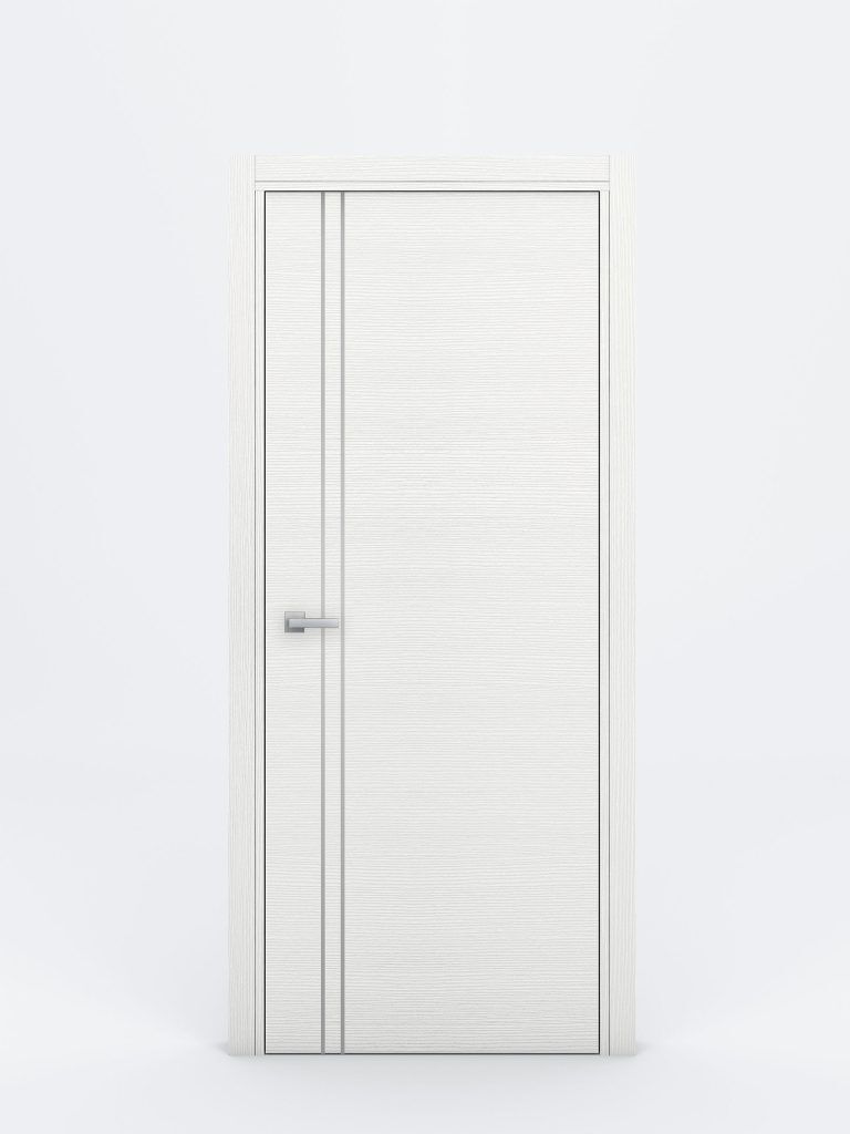 Nova Braga 2V Bianco Matrix Laminated Modern Interior Door - Single Door