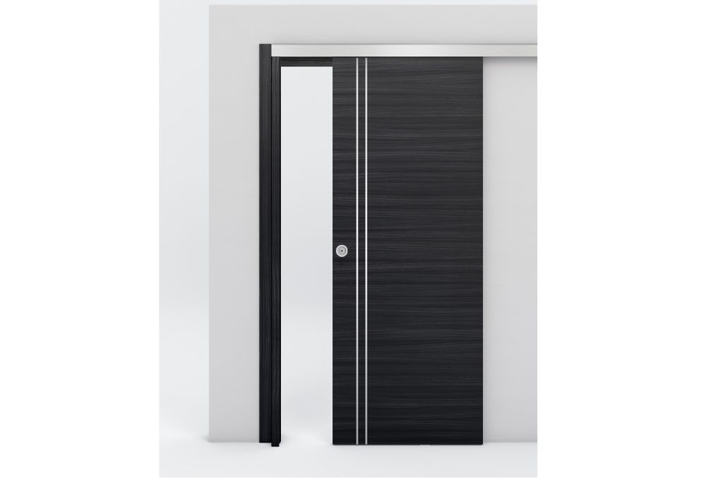 Nova Braga 2V Blu Matrix Laminated Modern Interior Door - Bypass Door