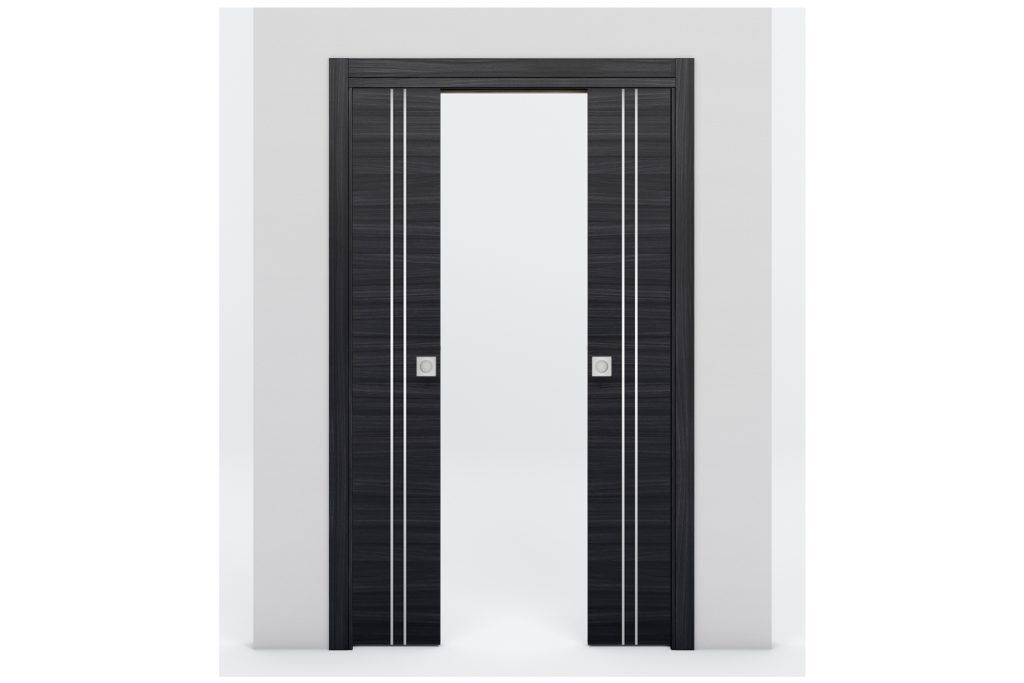 Nova Braga 2V Blu Matrix Laminated Modern Interior Door - Double Pocket