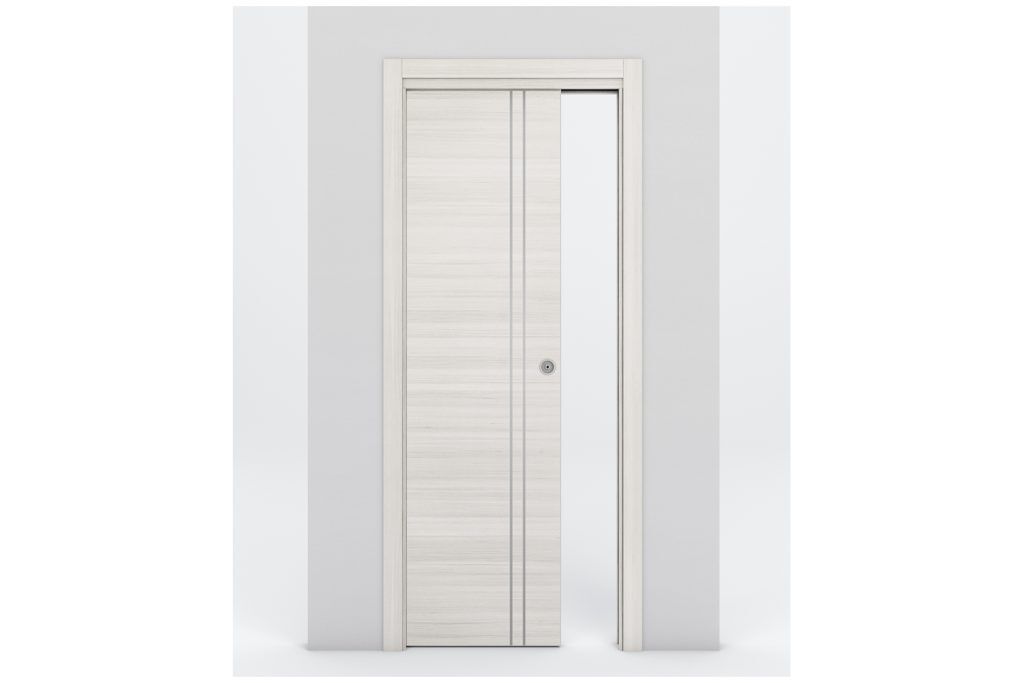 Nova Braga 2V Crema Matrix Laminated Modern Interior Door - Single Pocket