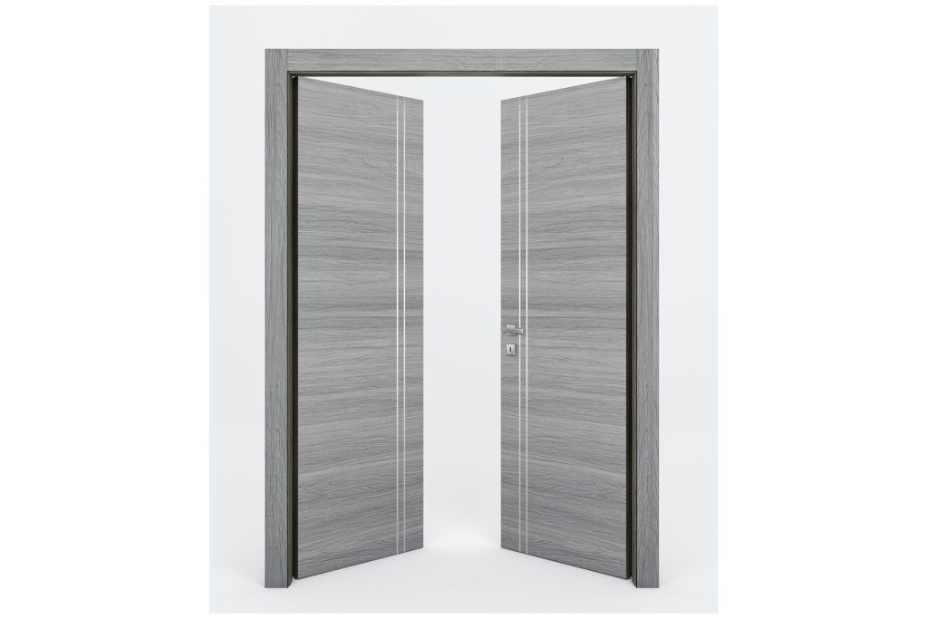 Nova Braga 2V Olmo Matrix Laminated Modern Interior Door - Double Door