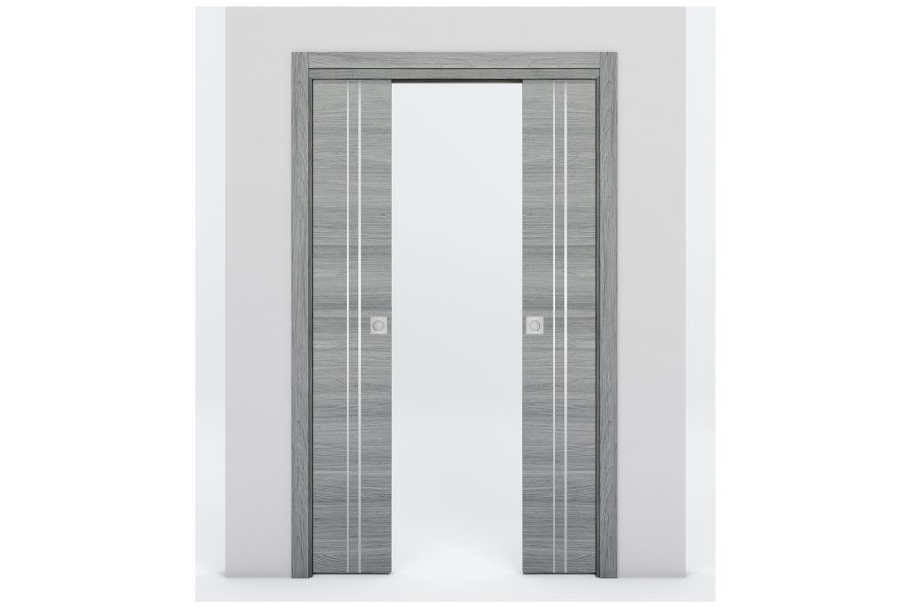 Nova Braga 2V Olmo Matrix Laminated Modern Interior Door - Double Pocket