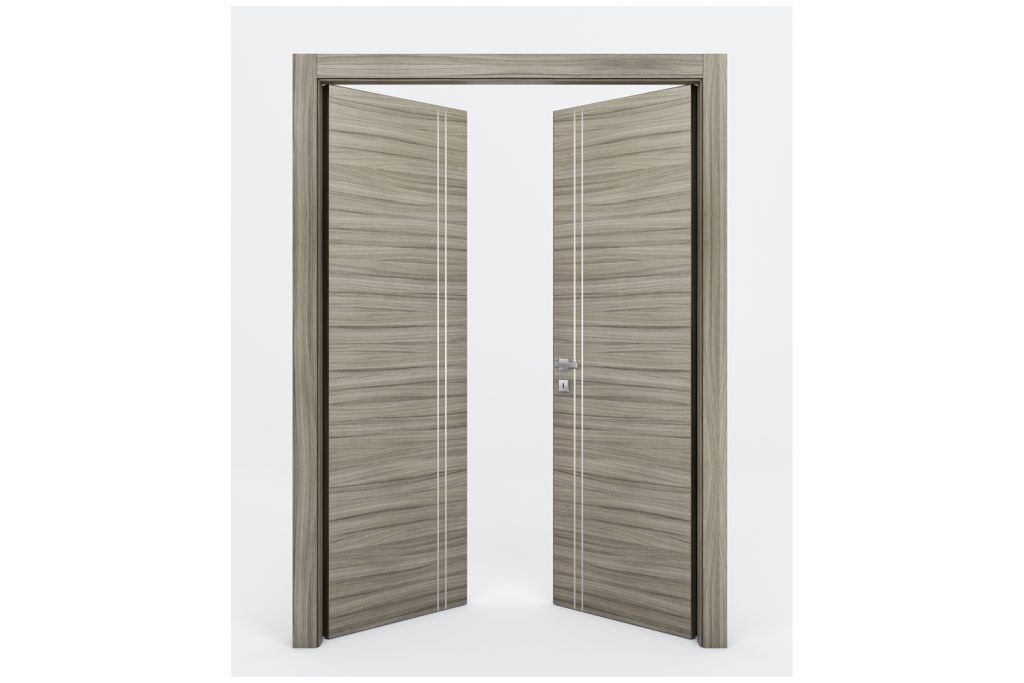 Nova Braga 2V Palissandro Matrix Laminated Modern Interior Door - Double Door