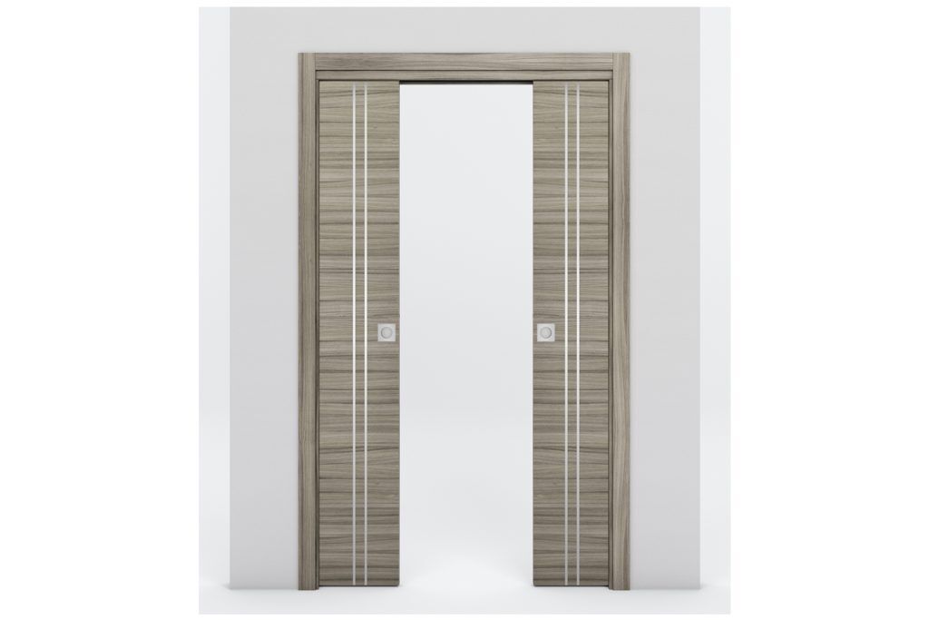 Nova Braga 2V Palissandro Matrix Laminated Modern Interior Door - Double Pocket