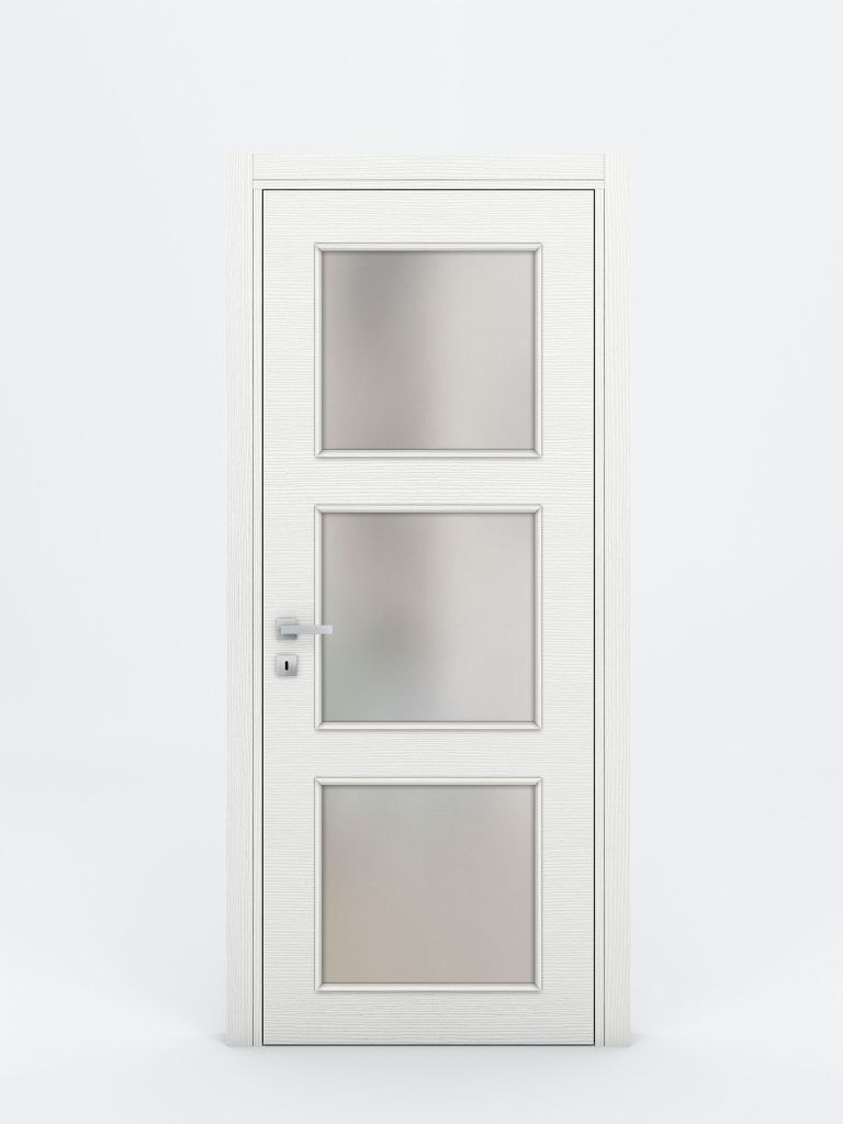 Nova Braga 3 Lite Bianco Matrix Laminated Modern Interior Door - Single Door
