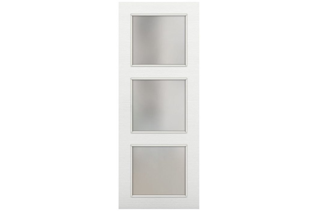Nova Braga 3 Lite Bianco Matrix Laminated Modern Interior Door - Slab