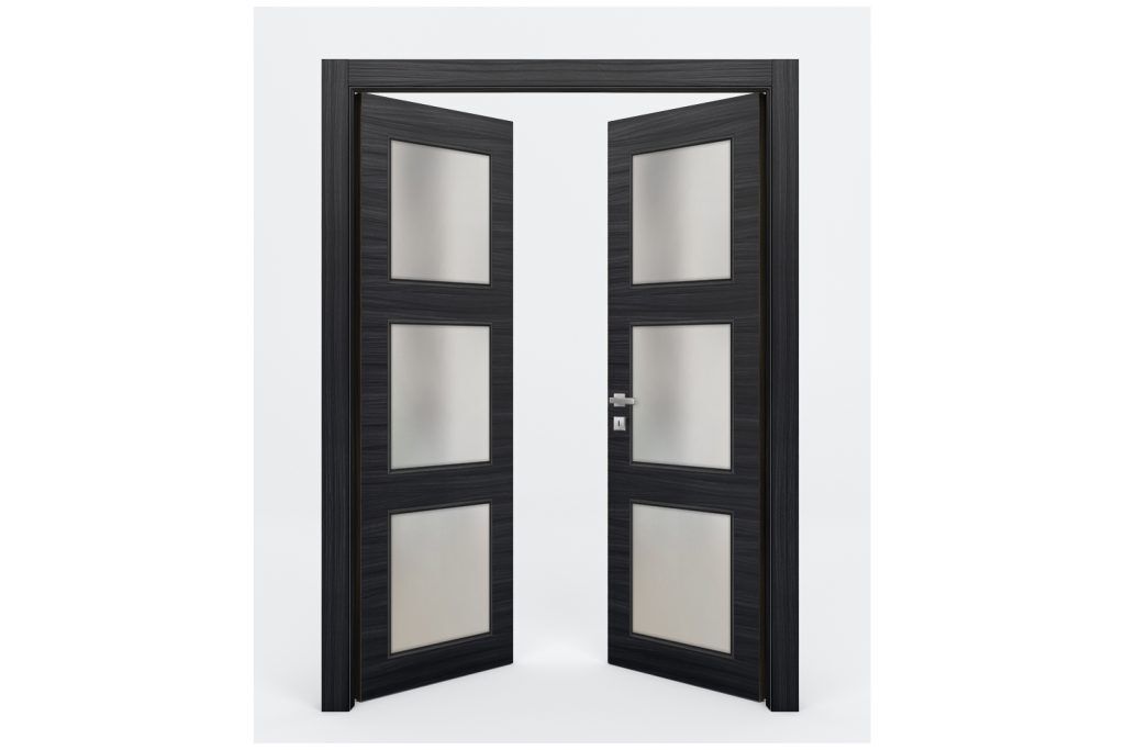 Nova Braga 3 Lite Blu Matrix Laminated Modern Interior Door - Double Door